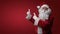 Amazed Santa: Expressive Christmas Surprise