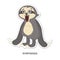 Amazed sloth sticker