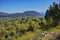 Amazin landscape of mountain of Lefkada near Vasiliki village, Greece