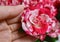 Amazing 2 flowers rose small red anda white