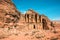 The amazing Ad Deir, The Monastery with blue sky