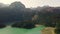 Amazing aerial drone view of Black Lake in National Park Durmitor, Montenegro.