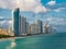 Amazing aerial photo Sunny Isles Beach Florida USA beachfront architecture Atlantic Ocean