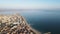 Amazing Aerial Sunrise view town of Pomorie, Bulgaria