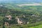 Amazing aerial view of Bagno Vignoni from Fortress of Tentennano, Tuscany, Italy