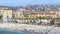 Amazing aerial view of beach and embankment in Nice, summer vacation, relaxation