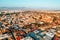 Amazing aerial  view of the capital Nicosia in Cyprus on a bright day in summer