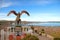 Amazing Aerial View of Lake Titicaca as Seen from Condor Hill Viewpoint or Mirador de Kuntur Wasi, Puno, Peru