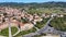 Amazing aerial view of Livorno coastline, Tuscany