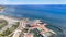 Amazing aerial view of Livorno coastline, Tuscany