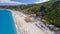 Amazing aerial view of Tonnara Beach in Calabria, Italy