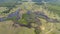 Amazing aerial view of typical Pantanal wetlands, Mato