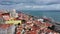 Amazing Alfama in the historic district of Lisbon from above