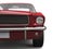 Amazing American vintage muscle car - cherry red - front view closeup cut shot