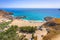 Amazing Ammoudi, Ammoudaki, Damnoni beaches in Crete island, Greece near famous resort of Plakias.