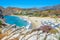 Amazing Ammoudi, Ammoudaki, Damnoni beaches in Crete island, Greece near famous resort of Plakias.