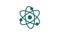 Amazing aqua dark atom icon on white background,Atom icons