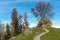 Amazing autumn Landscape near mount Rigi, Alps