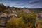 Amazing autumn landscape in Saxony Bastei Mountains national park. Dresden.Germany.