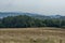 Amazing autumn view of glade, peak and forest with deciduous trees  in Sredna gora mountain