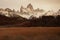 Amazing autumn view of Mt Fitz Roy