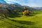 Amazing Autumn view of typical Switzerland village near town of Interlaken