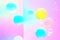 An amazing background with floating bubbles. Whimsical Bubble Delight. Generative AI