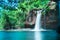 Amazing beautiful waterfalls in deep forest at Haew Suwat Waterfall in Khao Yai National Park