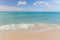 Amazing beauty Eagle Beach of Aruba Island. Caribbean sea beach.