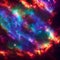 The amazing beauty of warm and cool deep space colors
