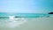Amazing beauty white sand beach of Aruba Island. Turquoise sea water and blue sky.