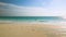 Amazing beauty white sand beach of Aruba Island. Turquoise sea water and blue sky. .