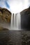 An amazing and big waterfall in iceland