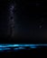 Amazing bioluminescence and stars at night.