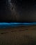 Amazing bioluminescence and stars at night.