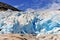 Amazing blue ice of Nigardsbreen glacier