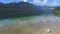 Amazing Bohinj Lake in morning. Deep clear water with fish and gorgeous landscape of Julian Alps. Triglav National Park