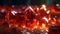 Amazing bright and shiny Realgar crystal cluster background. Jewel mineral detailed macro. Generative AI