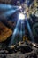 Amazing Buddhism with the ray of light in the cave, Ratchaburi P