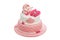 An amazing cake for baptism for a newborn girl. On white background.