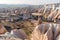 Amazing Cappadocia landscape in Cappadocia travel, aerial view