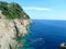 An amazing caption of the ligurian seaside with beautiful blue sky.