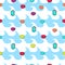 Amazing cartoon hand drawn ocean life shell seamless pattern vector