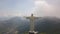 Amazing Cinematic Aerial of Christ The Redeemer Cristo Redentor, Rio De Janeiro