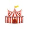 Amazing Circus Show poster. Circus tent vector illustration