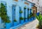 An amazing city in Morocco, Rabat, Kasbah des Oudaia, narrow streets, blue walls,
