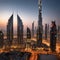 An amazing cityscape with luxury skyscrapers can be seen in the United Arab Emir...