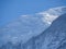 Amazing close up to the perennial glaciers of the Mont Blanc range on the French side. Ice and fresh snow. Wonderful landscape