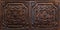 Amazing closeup view of interior ceiling decorative dark brown tiles