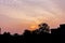 Amazing cloud formation in colourful sky during a monsoon sunrise morning